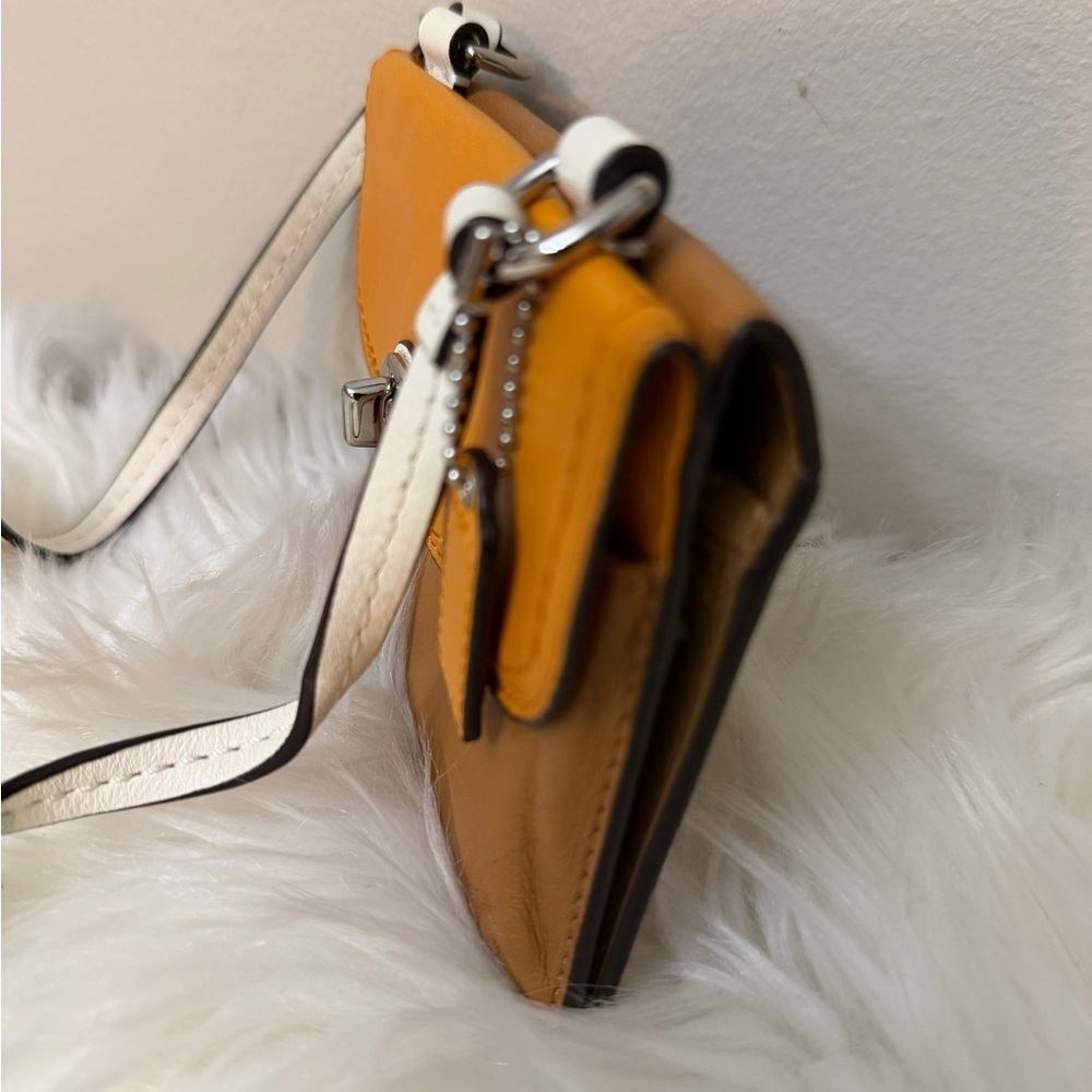 Coach Yellow and Brown Leather Crossbody Bag - Picture 3 of 9